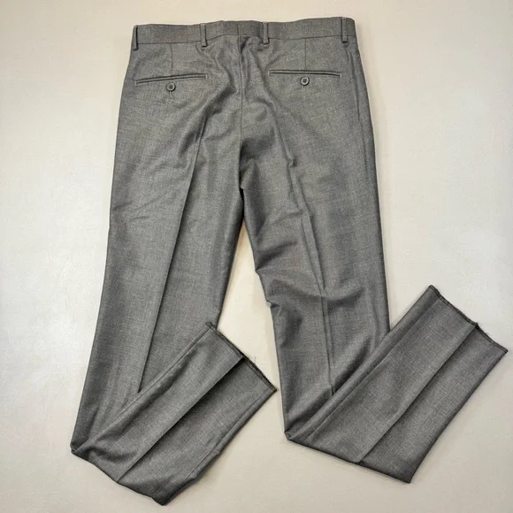 Tonyzenn 3-Piece Super 140’s Wool Slim Suit 40R 35x36 Unhemmed Gray NWT
